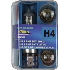 Auto reservelampen met H4 lamp 8-delig