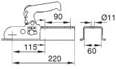 Koppeling AL-BE EM80V- 60mm800kg